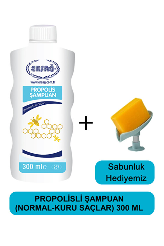 Propolis Shampoo (Normal-Dry Hair) 300 ml - Our Soap Dispenser Gift 257-16
