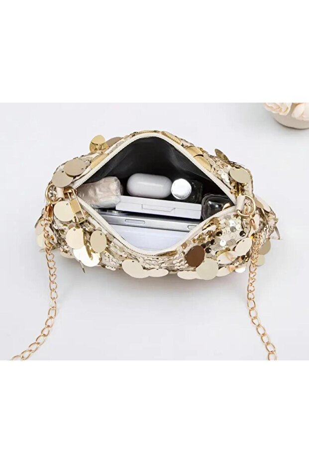 Pullu Gold Çanta - 4