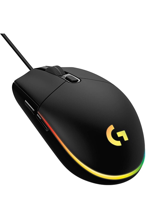 ماوس الألعاب السلكي Logitech G203 من الجيل الثاني، بدقة 8000 نقطة في البوصة، مع تأثير بصري قوس قزح ومزامنة الضوء RGB، و6 برامج