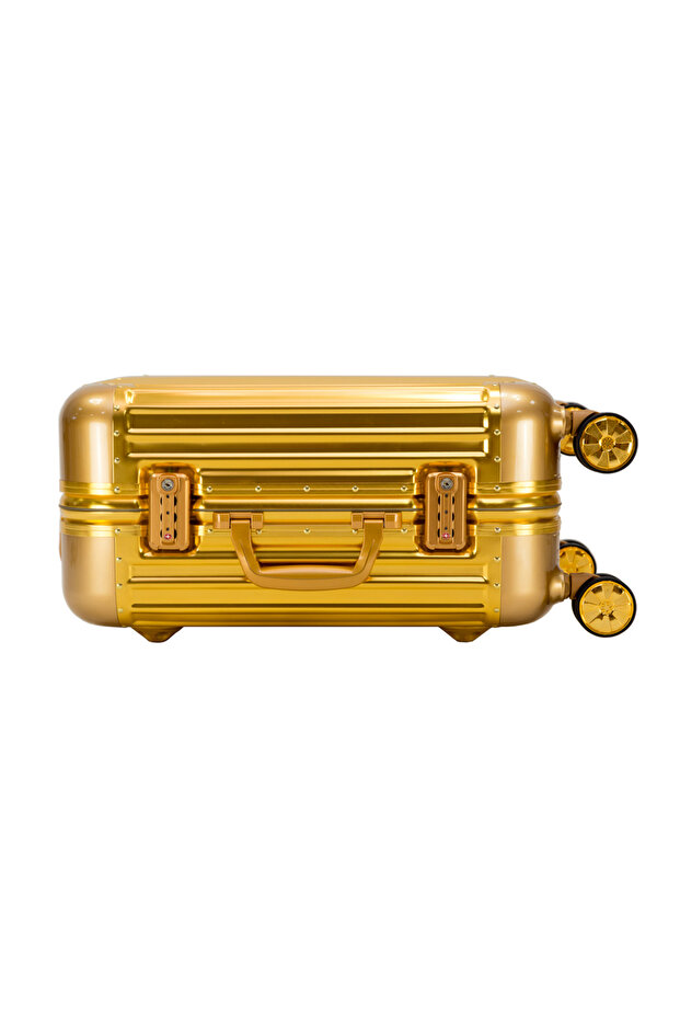 Makeup Train Stand Case With Pro Studio Artist Trolley - Gold - 4