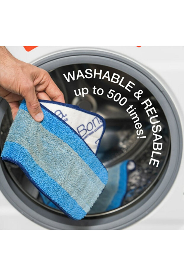 وسادة ممسحة من الألياف الدقيقة مكونة من 3 قطع للأرضيات متعددة الأسطح - 4