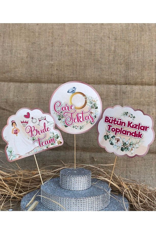 Bride To Be Temalı 12 Adet Konuşma Balonu Darısı Başıma Listesi Bekarlığa Veda Partisi Süs Seti - 3