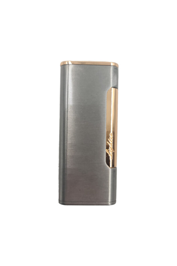 Gas Lighter, Simplified Model, Trigger Ignition, Windproof, Refillable, Adjustable Flame, Metal, Gra - 1