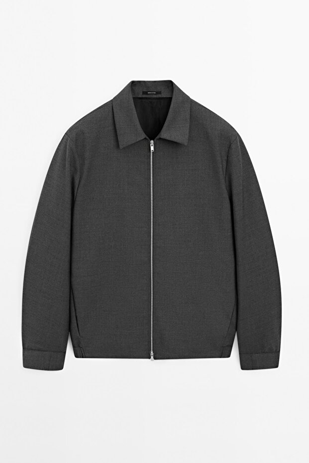 Total look yün karışımlı ceket - 5