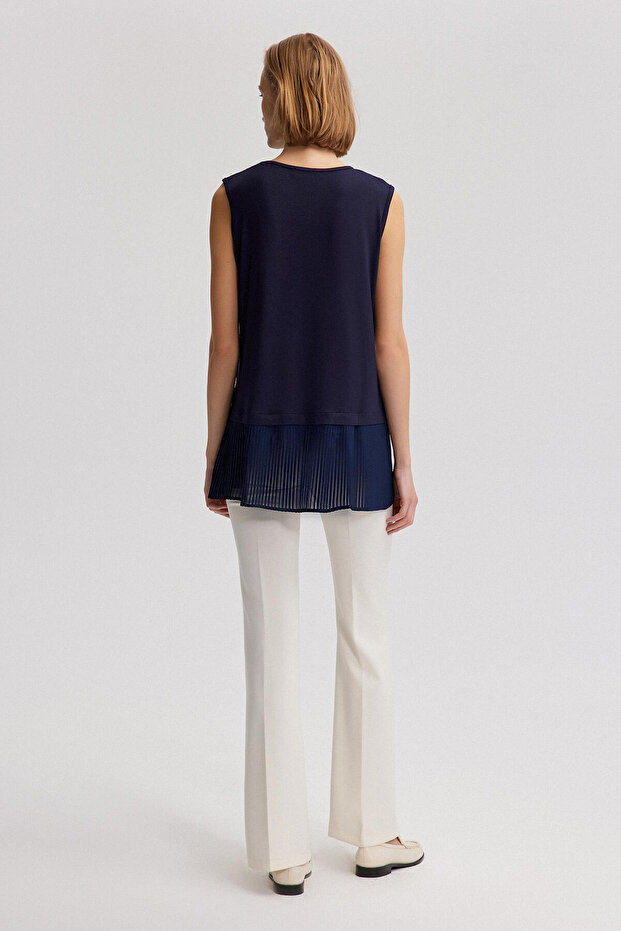 SLEEVELESS PLEATED UNDERSHIRT - 4