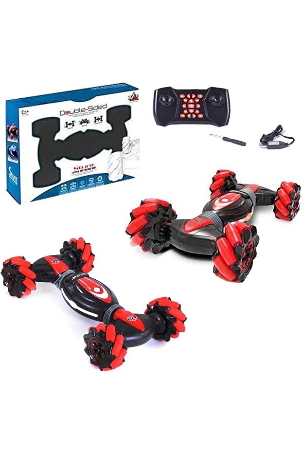 سيارة دوارة مزدوجة الجوانب تعمل بالتحكم عن بعد بزاوية 360 درجة - 3