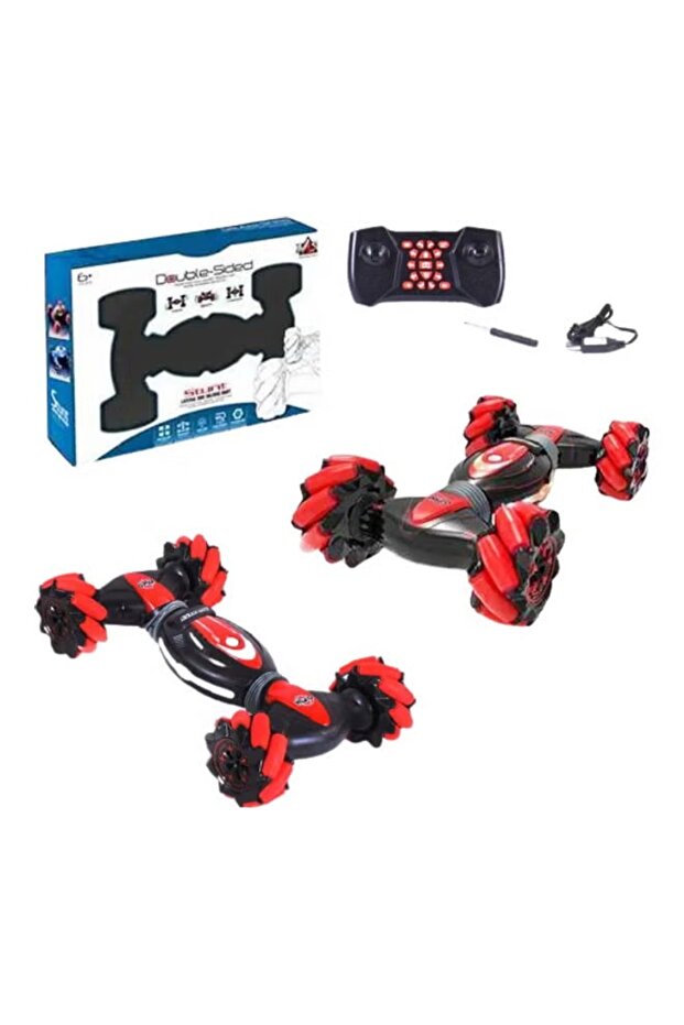 سيارة دوارة مزدوجة الجوانب تعمل بالتحكم عن بعد بزاوية 360 درجة - 1