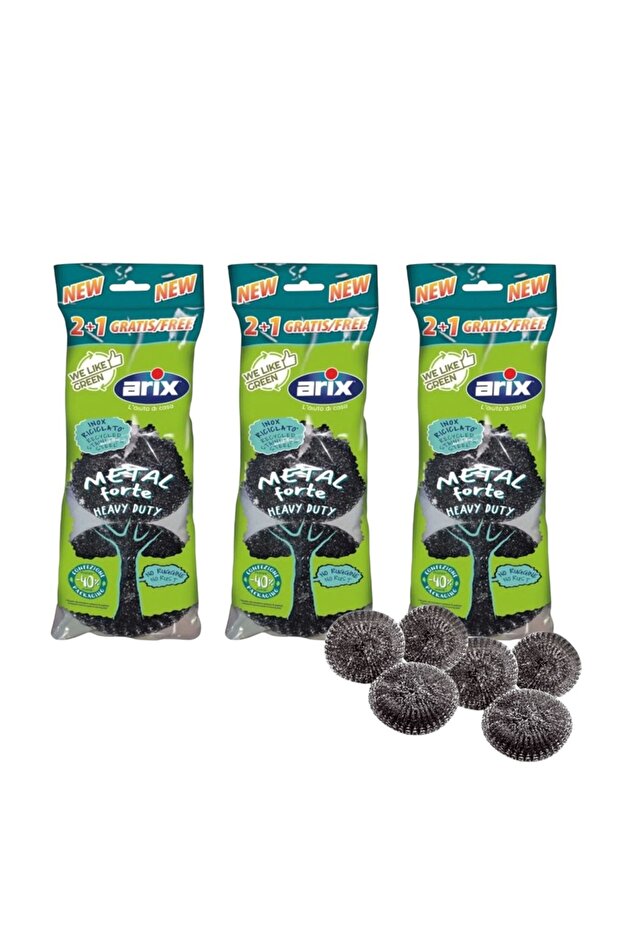 Metal Forte Heavy Duty Sponge (Pack of 3 x 3pcs)
