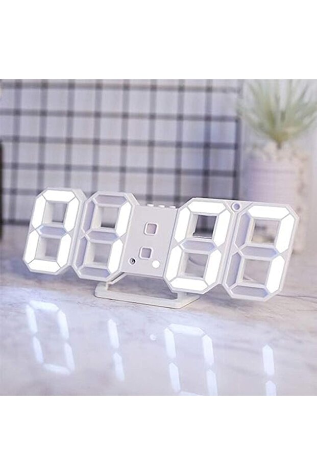ساعة حائط رقمية ثلاثية الأبعاد LED للمنزل، ساعة منبه للطاولة، ساعة حائط قابلة للتعديل تلقائيًا