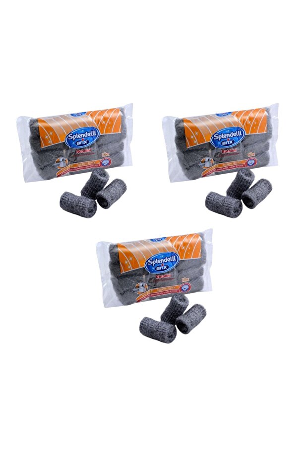 Splendelli Ultrafine Steel Wool Rolls (Pack of 3 x 12pcs) – Multi-Purpose Cleaning Solution