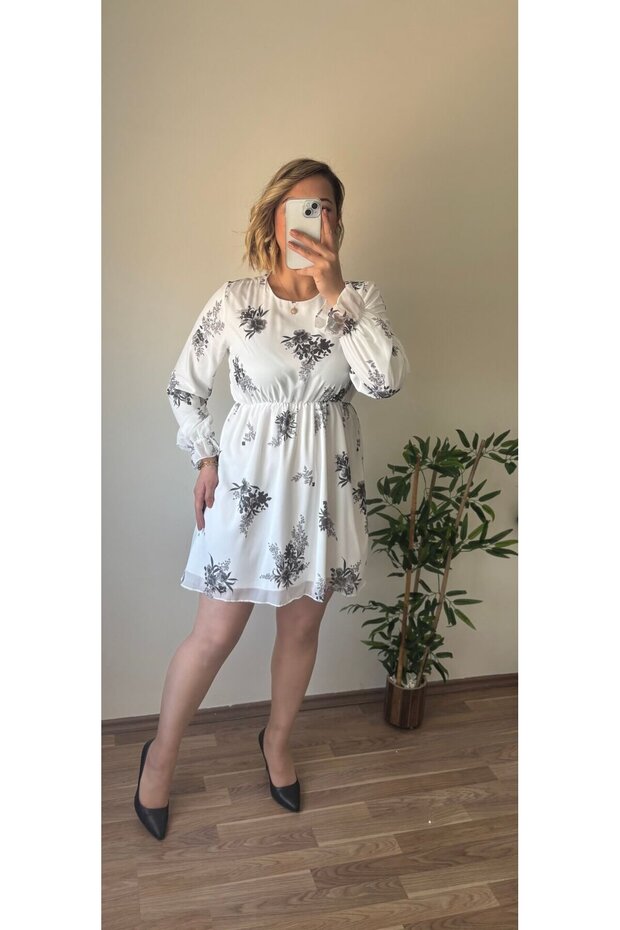 Şifon Astarli Elbise - 3