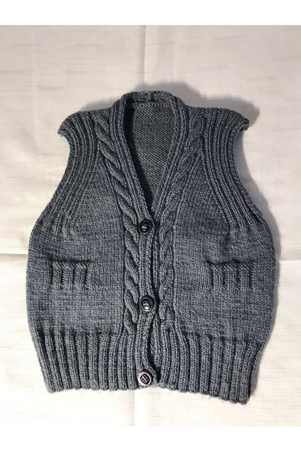 Vi̇nezza Home Collection Hand Knitted Baby Vest