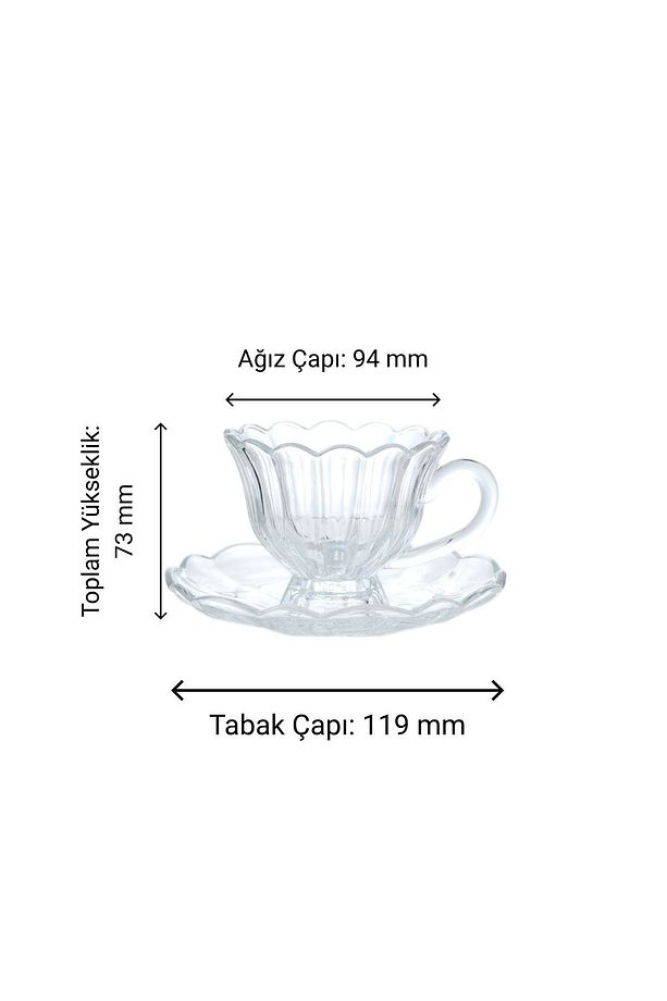 6'lı Kulplu Cam Latte Cappucino Mocha Neskafe Americano Espreso Bardağı - 2