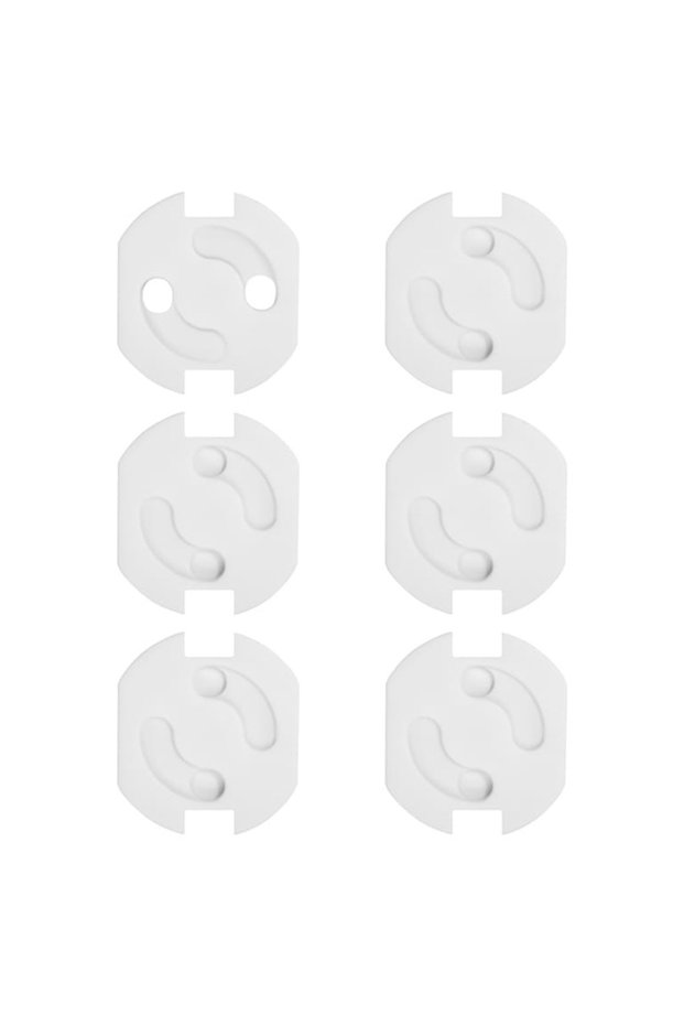 Child protection socket set, 6 pcs, White
