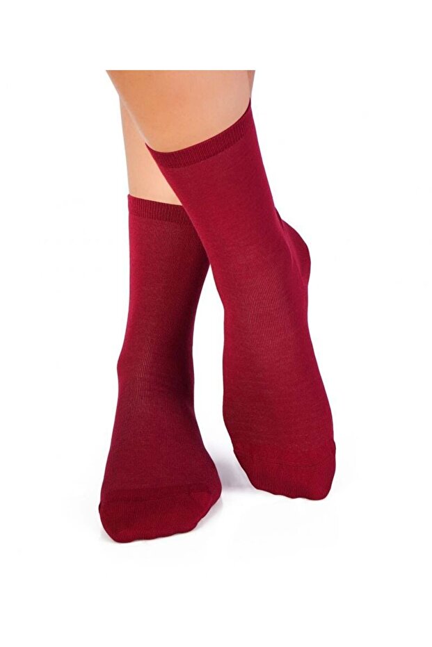 Basic Bamboo Socks Bordeaux - 1