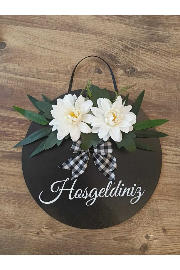 Kapı Süsü Hoşgeldiniz Siyah Hediyelik Dış Kapı Süsü - Ev Kapı Süsü - 2