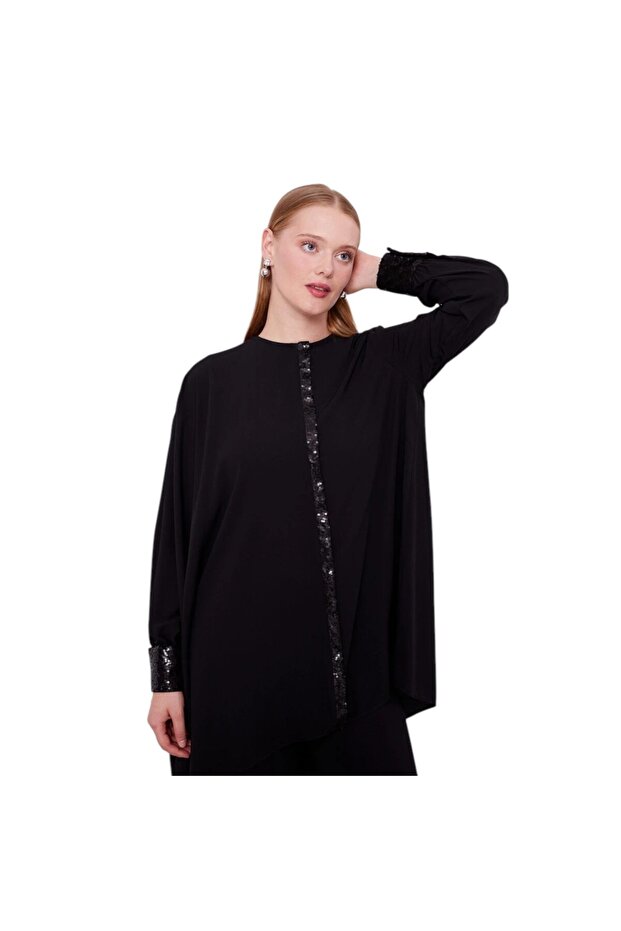 Sequin Detail Tunic Set - 4