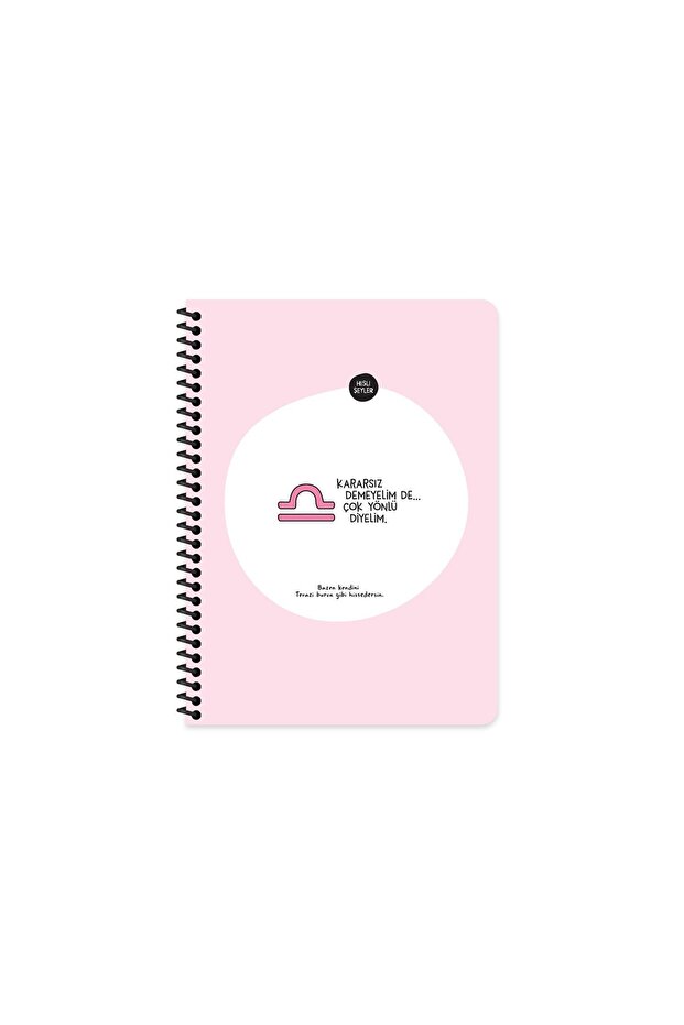 Horoscopes Series 16.5X22.5 Checkered Spiral Sticker Notebook - Let's Not Decide, Let's Say Versatile