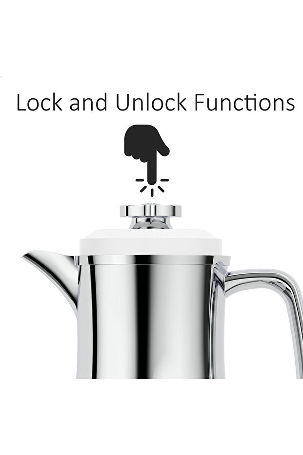 1 Liter Flask - Leakproof Button Locking Design, Lightweight Durable Flask for Hot & Cold Drinks - 2