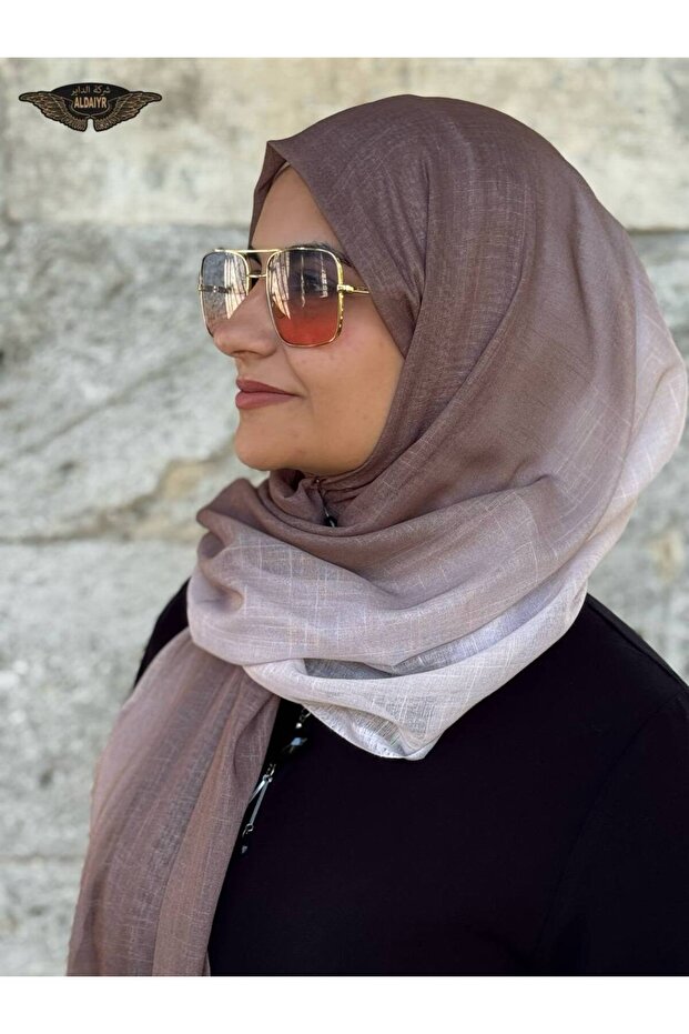 Double Color Flamed Shawl Digital Degraded