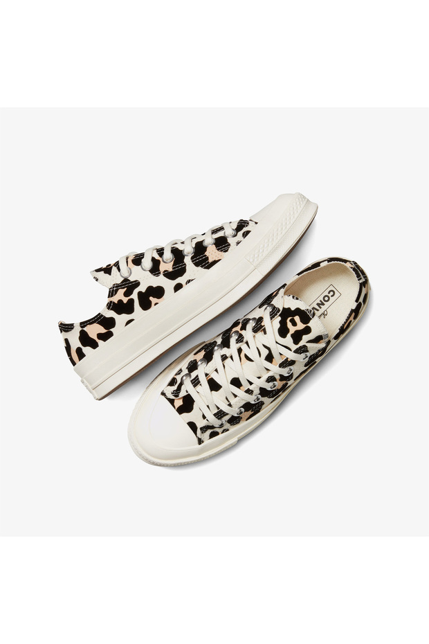 Chuck 70 Leopard Unisex Krem Sneaker - 6
