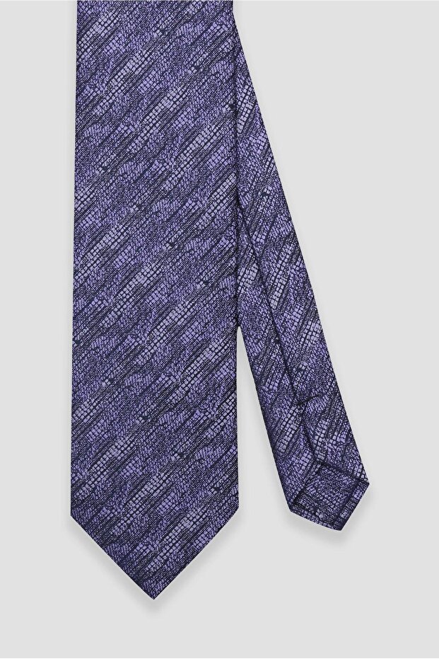 ربطة عنق 8 سم من البوليستر المصنوع من الألياف الدقيقة باللون الأرجواني للرجال - 2