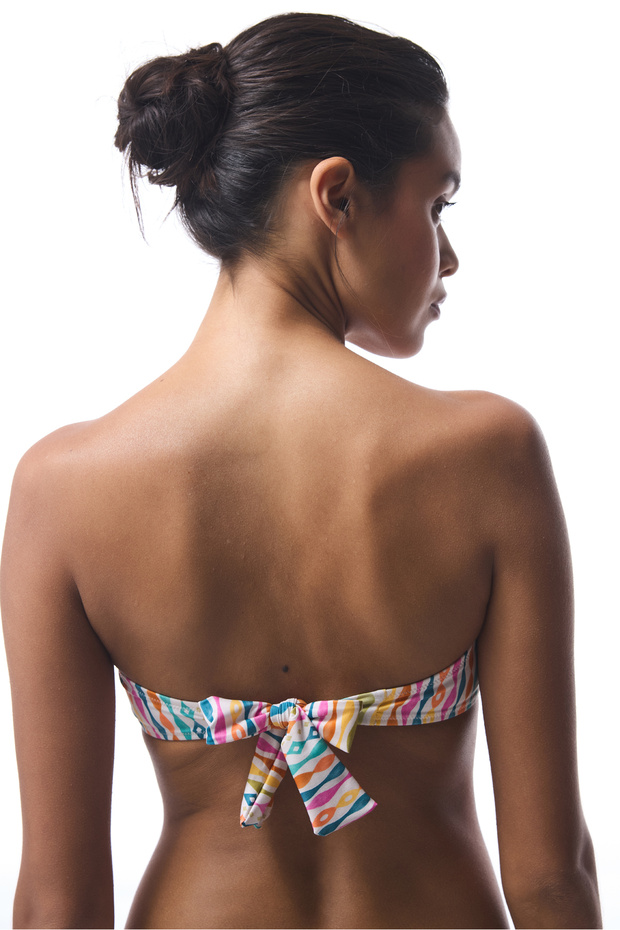 Ριγέ μπικίνι Mae Strapless - 2