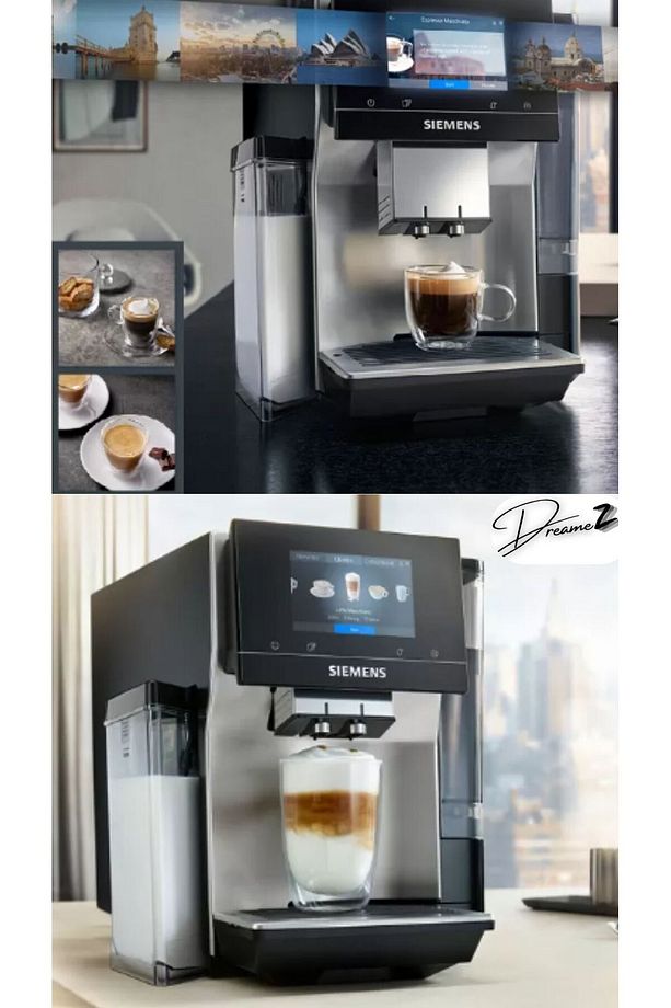 Drmzz Güçlü 19 Bar,Tam Otomatik Espresso Kahve Makinesi EQ700 integral Inox silver metallic,2,4 L - 1