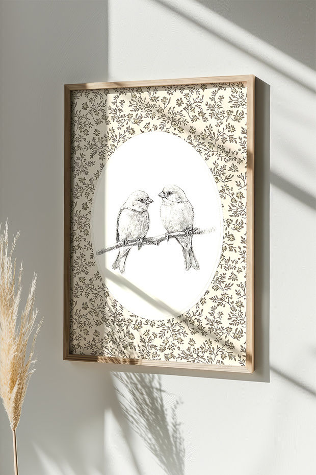 One Piece Real Raw Wood Framed Painting - Model 22