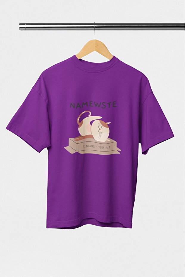Men/Women Namewste Transfer Printed Round Neck Short Sleeve T-Shirt