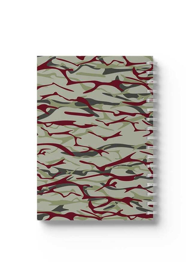 Spiral Notebook with Front and Back Hard Covers Featuring Shapes Design
