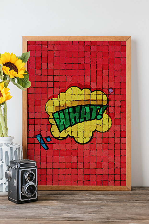 One Piece Real Raw Wooden Framed Popart Mosaic Striped Table - Model 7