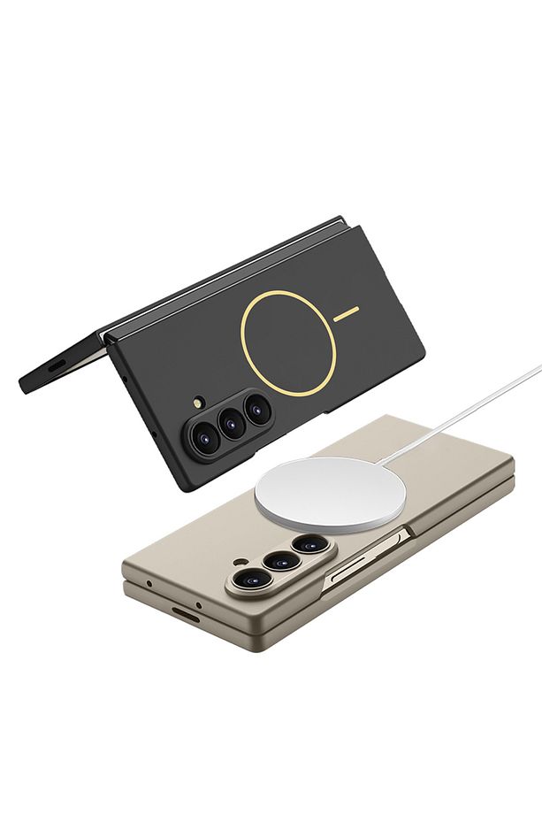 Samsung Galaxy Z Fold 7 Kılıf Magsafe Wireless Şarj Destekli Renkli Pc Sert Premium Kıpta Kapak - 4