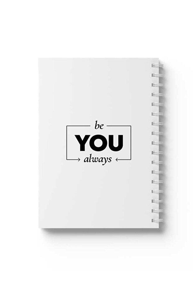 Spiral Notebook with Front and Back Hard Covers Featuring BeAlways You Design