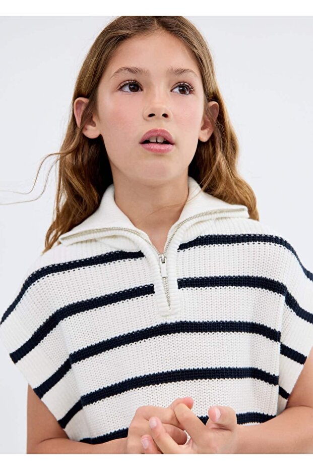 Perkins yakalı triko yelek - 7