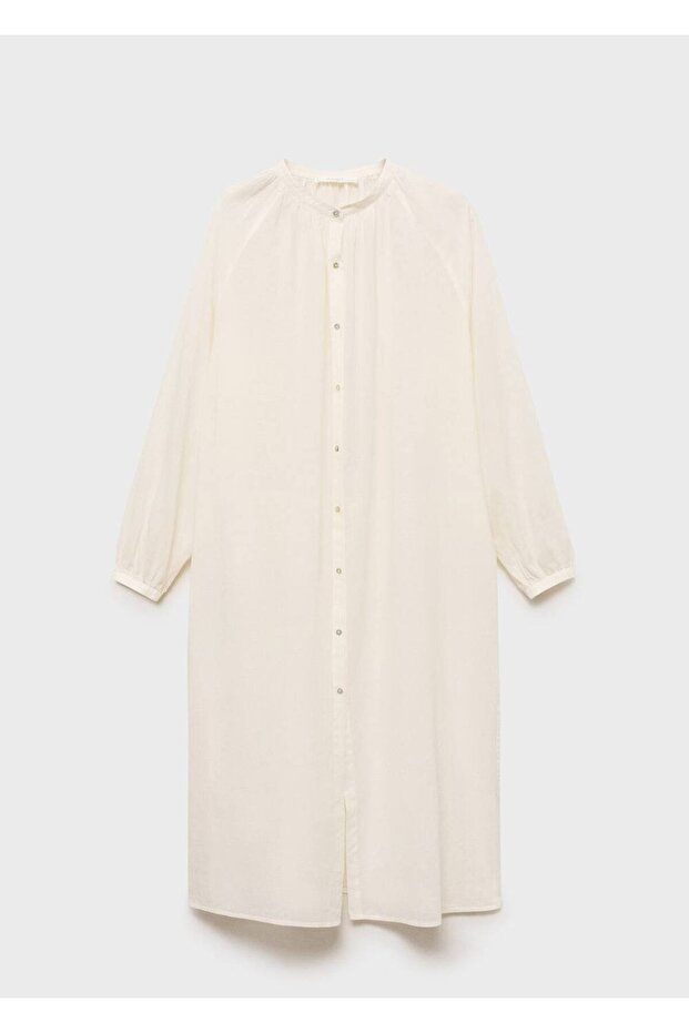 Düğmeli pamuklu tunik - 3