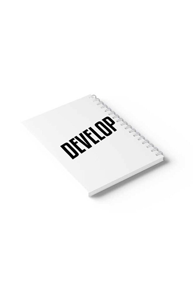 Spiral Notebook with Front and Back Hard Covers Featuring Develop Design - 6