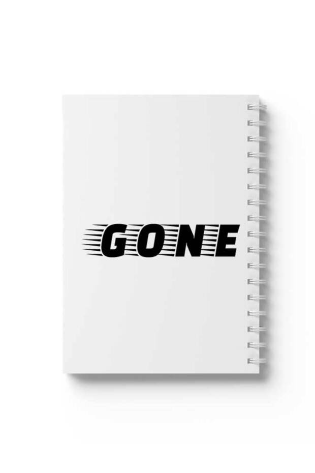 دفتر ملاحظات حلزوني مع غلافين أمامي وخلفي صلبين بتصميم Gone