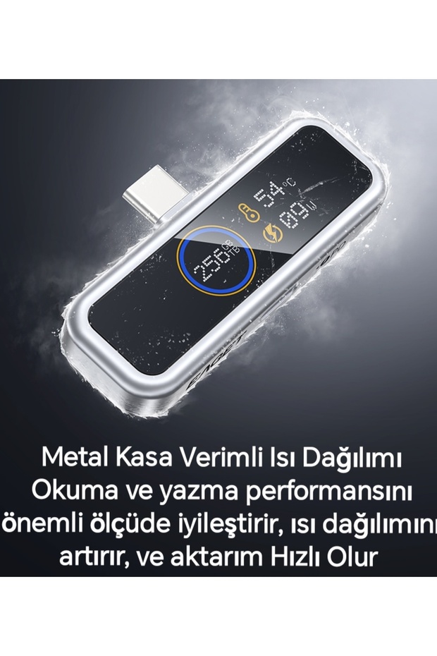 İ30pro 128gb.type-c Flash Bellek Lcd Akıllı Ekran Şifreleme Özellik 20w Pd Hızlı Şarj Type-c Girişli - 3