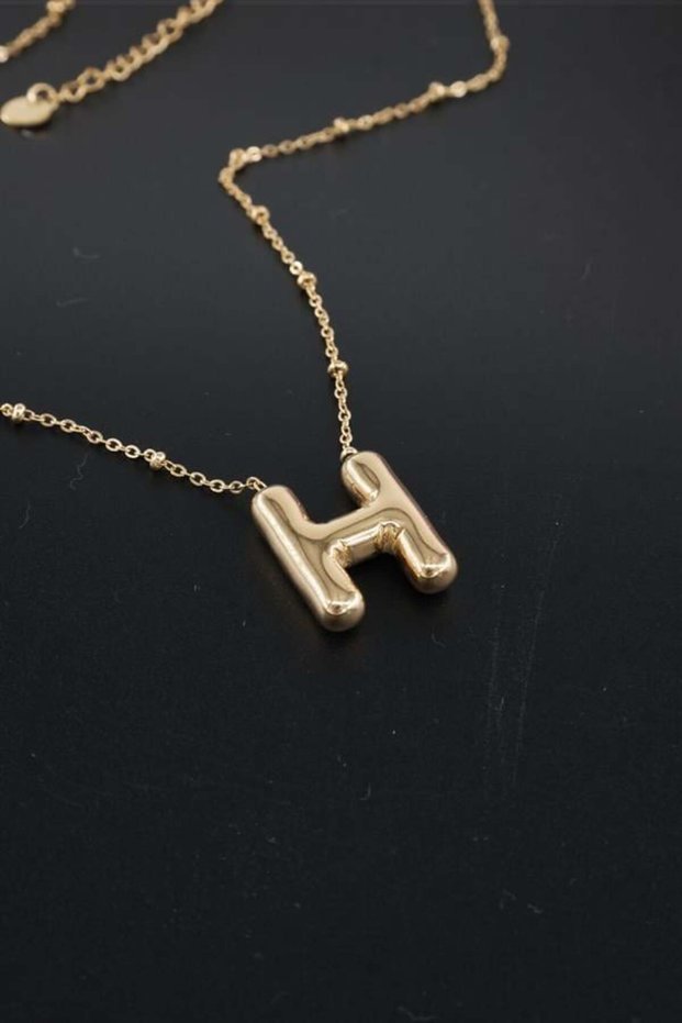 Women's 316 L Stainless Steel Balloon Letter Pendant H