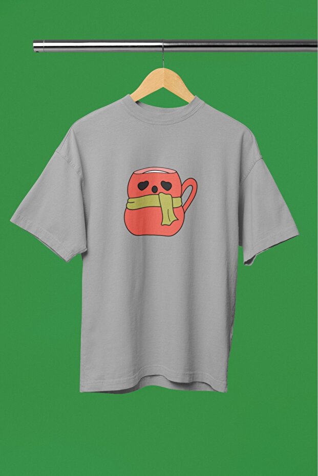 Men/Women Pumpkin Cup Transfer Printed Round Neck Short Sleeve T-Shirt