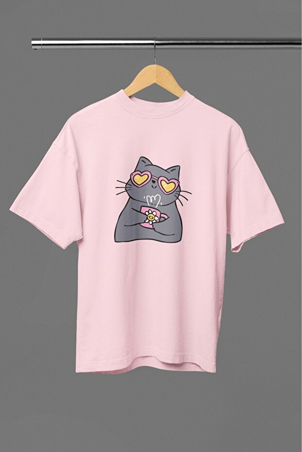 Men/Women Cat9 Transfer Printed Round Neck Short Sleeve T-Shirt