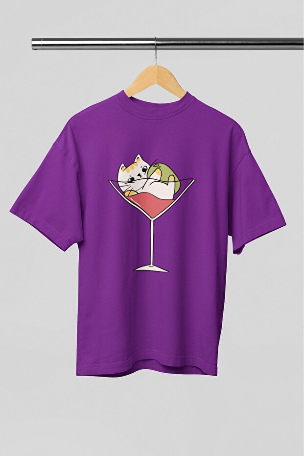 Men/Women Cat10 Transfer Printed Round Neck Short Sleeve T-Shirt