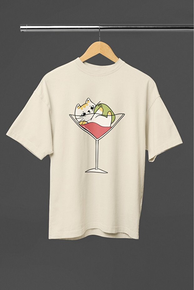 Men/Women Cat10 Transfer Printed Round Neck Short Sleeve T-Shirt