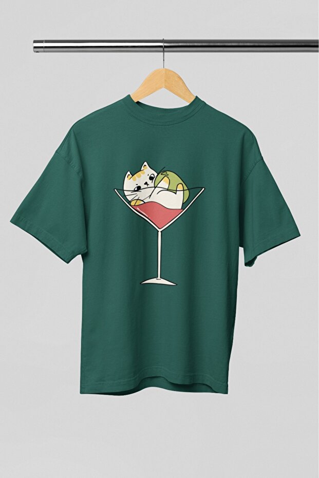 Men/Women Cat10 Transfer Printed Round Neck Short Sleeve T-Shirt