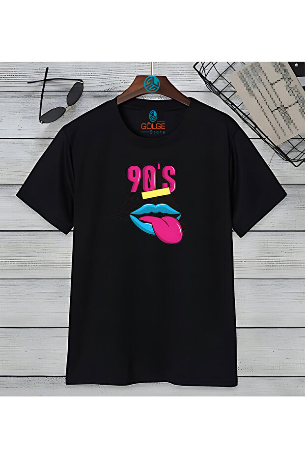 90S S Eye Chest Printed Oversize Unisex T-Shirt