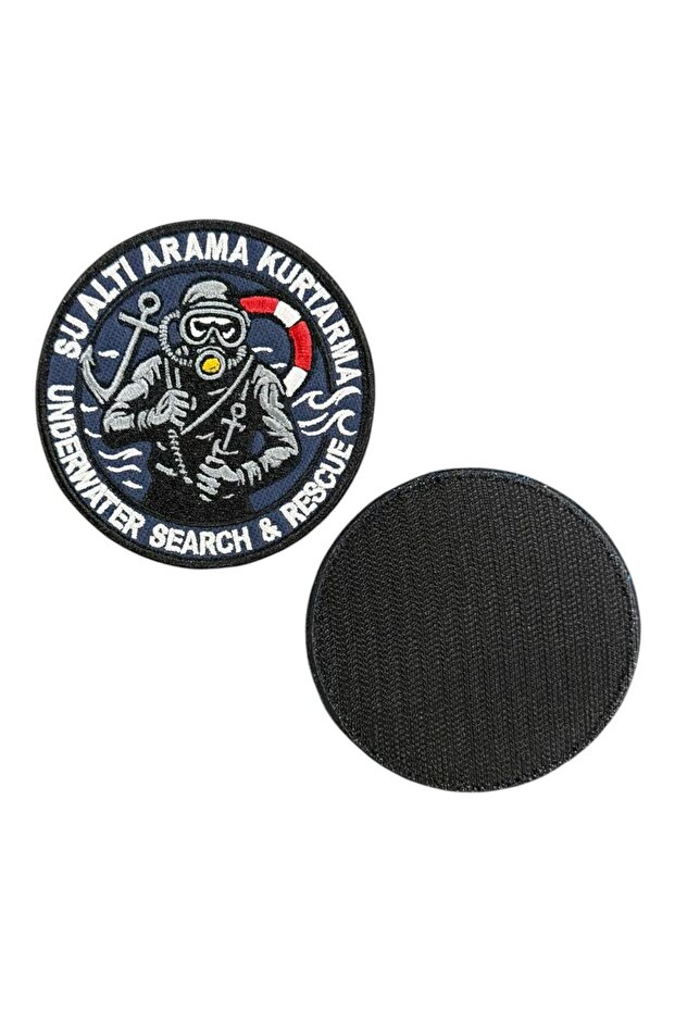 Sualtı Arama Kurtarma Nakış Peç Patch - 9 cm - 2