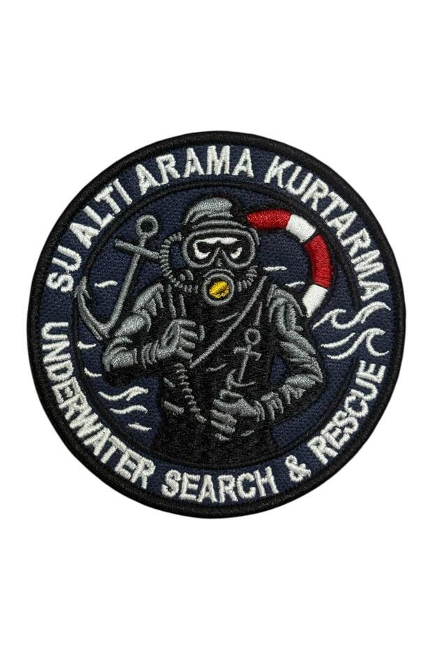 Sualtı Arama Kurtarma Nakış Peç Patch - 9 cm - 1