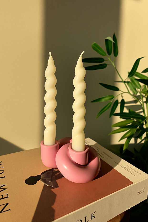 İki Oluklu Düğüm Şamdan & Mumluk - 1