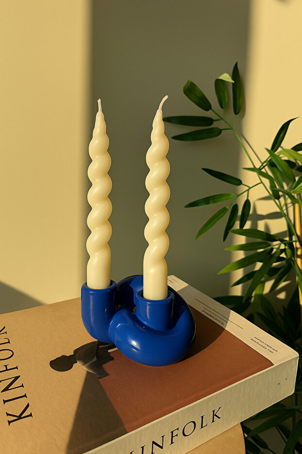 İki Oluklu Düğüm Şamdan & Mumluk - 1